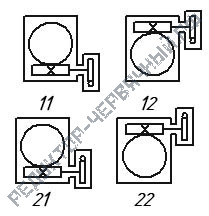 Схема расположения червячной пары редуктора Ч2 63-125